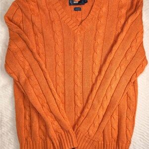 Ralph Lauren V-Neck Sweater in Orange